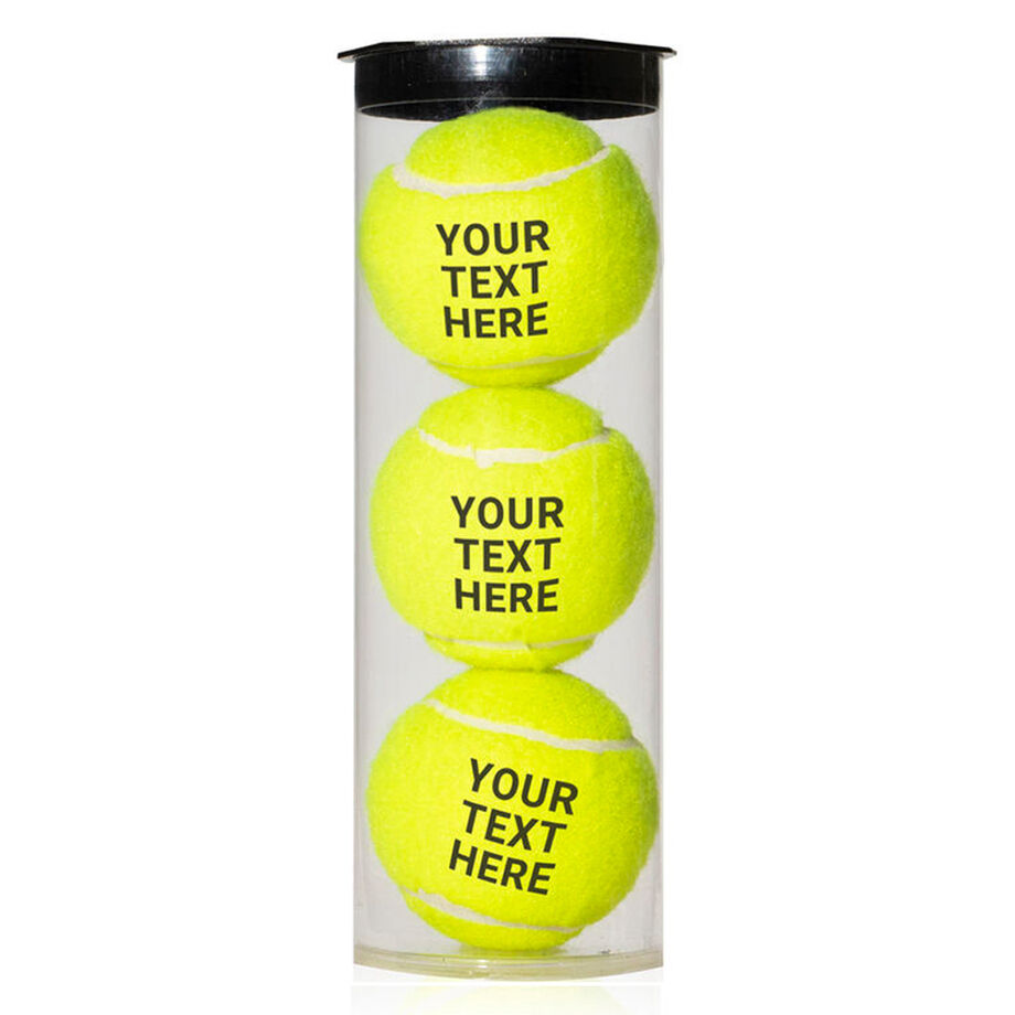 Custom Text Tennis Ball (3 Pack in Can) - Personalization Image
