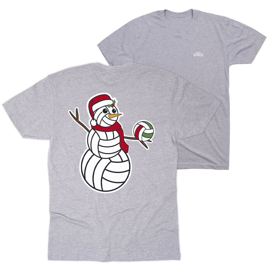 Volleyball Short Sleeve T-Shirt - Serving Holiday Cheer (Back Design) 