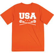 Guys Lacrosse Short Sleeve Performance Tee - USA
