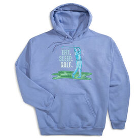 Golf Hooded Sweatshirt - Eat. Sleep. Golf