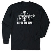 Guys Lacrosse Tshirt Long Sleeve - Bad To The Bone