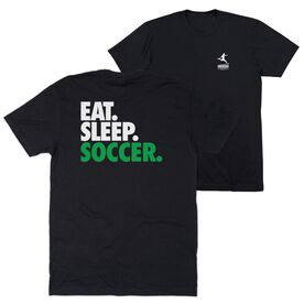 Soccer Short Sleeve T-Shirt - Eat. Sleep. Soccer. (Back Design)