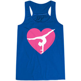 Gymnastics Flowy Racerback Tank Top - Gymnast Heart