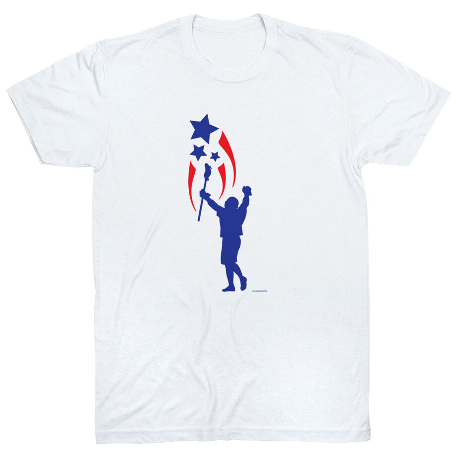 Guys Lacrosse Short Sleeve T-Shirt - USA Spirit