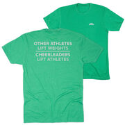Cheerleading Short Sleeve T-Shirt - Cheerleaders Lift Athletes (Back Design)