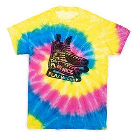 Hockey Short Sleeve T-Shirt - Play Hockey Tie Dye