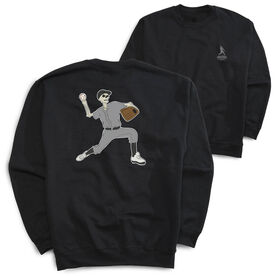 Baseball Crewneck Sweatshirt - Baseball Bones (Back Design)