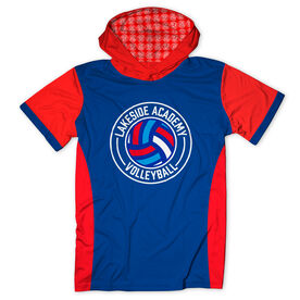 Custom Team Lightweight Short Sleeve ShieldDri Hoodie - Volleyball