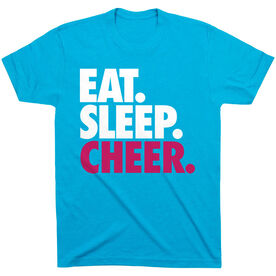 Cheerleading T-Shirt Short Sleeve Eat. Sleep. Cheer.