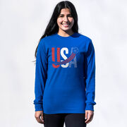 Soccer Tshirt Long Sleeve - USA Patriotic