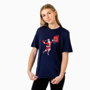 Basketball Short Sleeve Performance Tee - Slam Dunk Santa