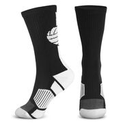 Volleyball Woven Mid-Calf Socks - Superelite (Black/White)