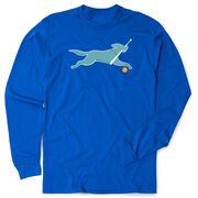 Softball Tshirt Long Sleeve - Mitts The Softball Dog