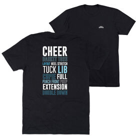 Cheerleading Short Sleeve T-Shirt - Cheerleading Words (Back Design)