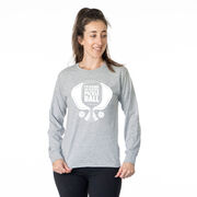 Pickleball Tshirt Long Sleeve - I'd Rather Be Playing Pickleball