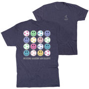 Soccer Short Sleeve T-Shirt - Soccer Makes Me Happy (Back Design)