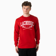 Guys Lacrosse Tshirt Long Sleeve - Crossed Sticks
