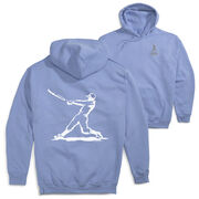 Baseball Hooded Sweatshirt - Baseball Player (Back Design)