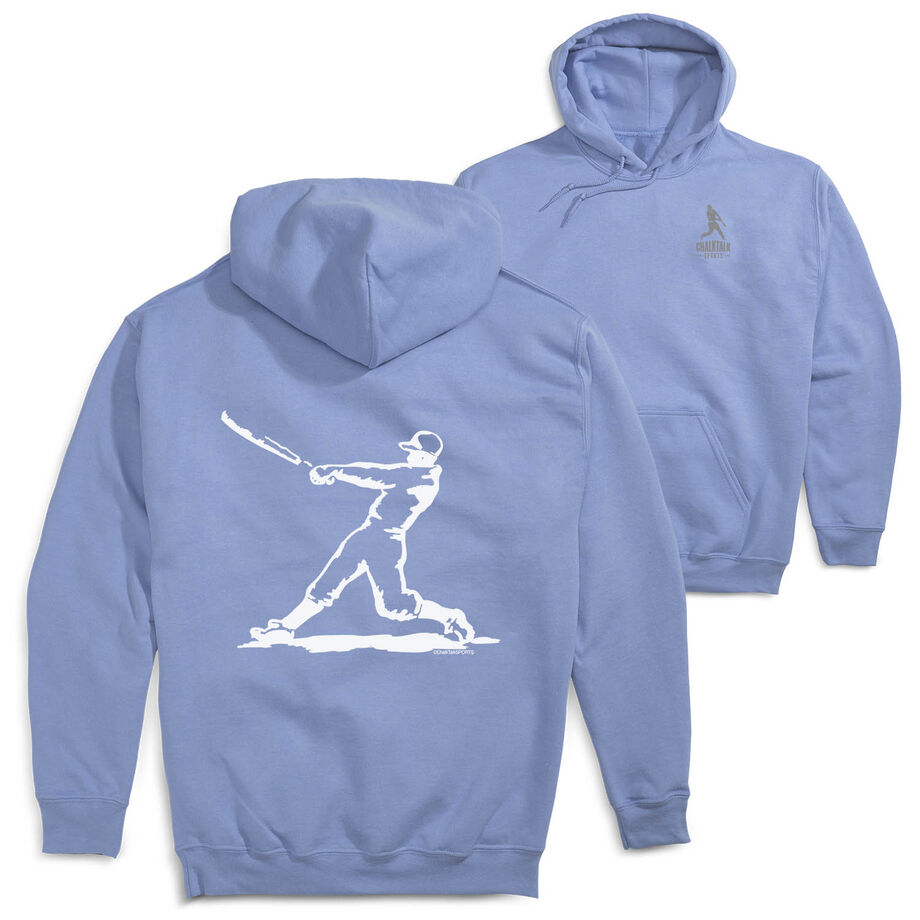 Baseball Hooded Sweatshirt - Baseball Player (Back Design)