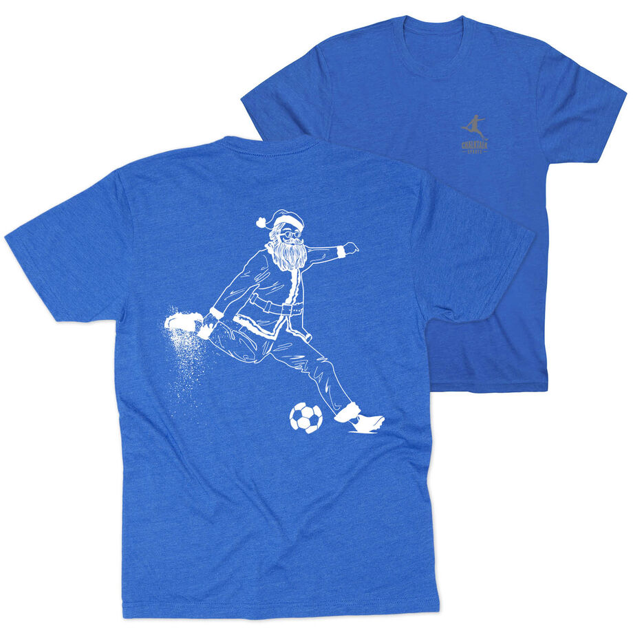 Soccer Short Sleeve T-Shirt - Santa Player (Back Design)
