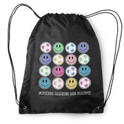 Soccer Drawstring Backpack - Soccer Makes Me Happy