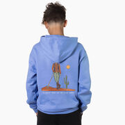Guys Lacrosse Hooded Sweatshirt - Slingin Heat In The High Noon (Back Design)