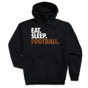 Football Hooded Sweatshirt - Eat. Sleep. Football. [Adult Medium/Black] - SS