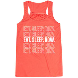 Crew Flowy Racerback Tank Top - Eat Sleep Row (Bold)