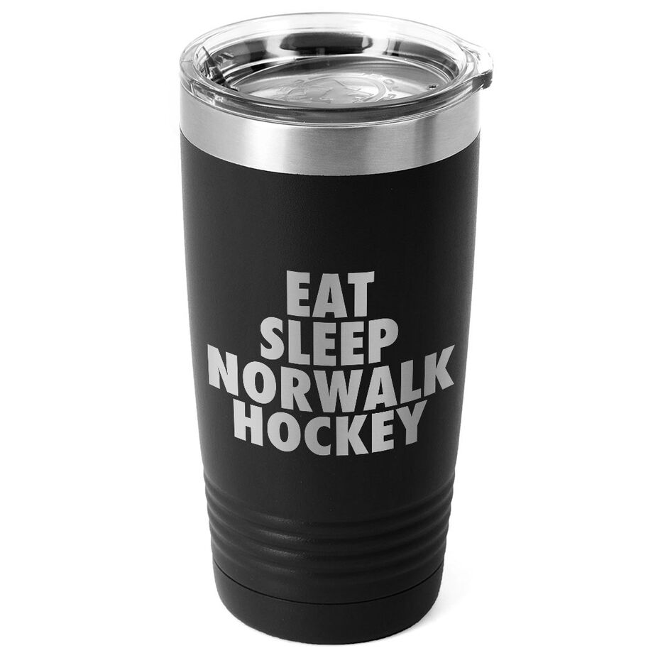 Hockey 20 oz. Double Insulated Tumbler - Personalized Eat Sleep Hockey
