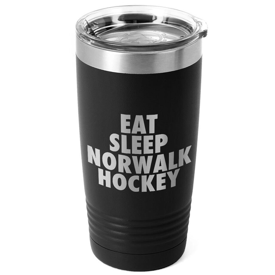 Hockey 20 oz. Double Insulated Tumbler - Personalized Eat Sleep Hockey - Personalization Image