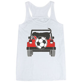 Soccer Flowy Racerback Tank Top - Soccer Cruiser
