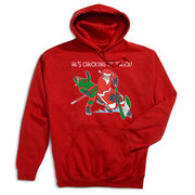 Hockey Hooded Sweatshirt - He's Checking It Twice