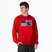 Hockey Crewneck Sweatshirt - Patriotic Hockey