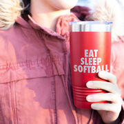 Softball 20 oz. Double Insulated Tumbler - Eat Sleep Softball