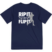 Baseball Short Sleeve Performance Tee - Rip It Flip It