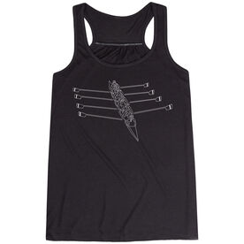 Crew Flowy Racerback Tank Top - Crew Row Team Sketch