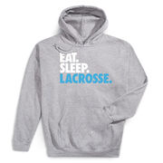 Lacrosse Hooded Sweatshirt - Eat. Sleep. Lacrosse.