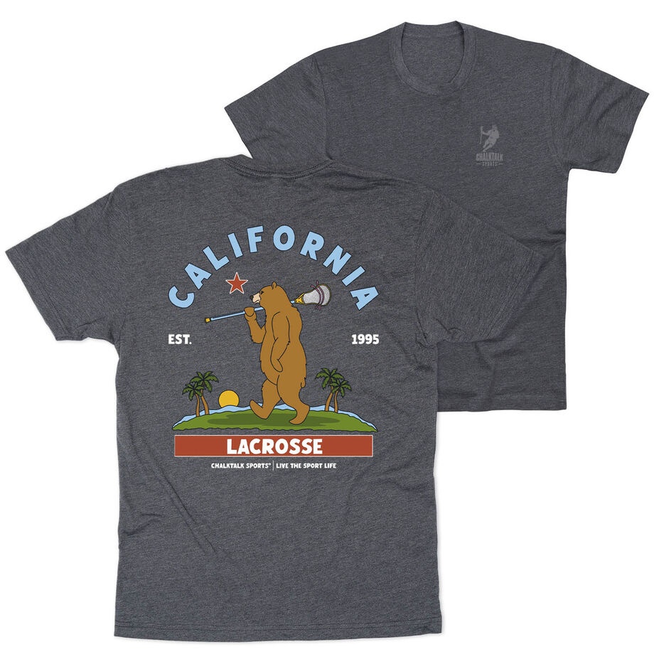 Guys Lacrosse Short Sleeve T-Shirt - California Lacrosse (Back Design)