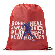 Hockey Drawstring Backpack - Bones Heal Hockey