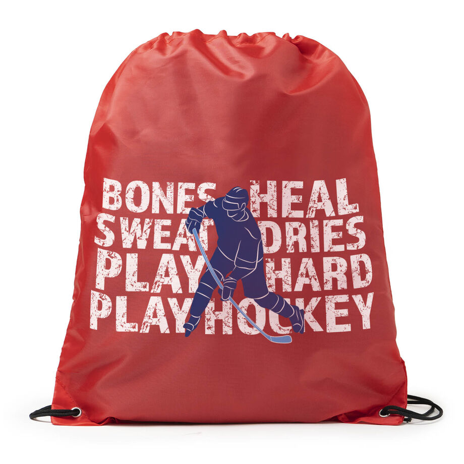 Hockey Drawstring Backpack - Bones Heal Hockey