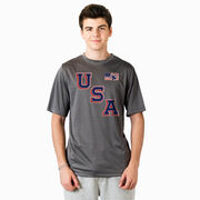 Hockey Short Sleeve Performance Tee - Hockey USA Gold