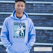 Guys Lacrosse Hooded Sweatshirt - Survival of the Fittest