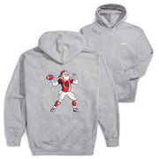 Football Hooded Sweatshirt - Touchdown Santa (Back Design)