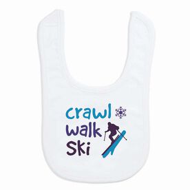 Skiing Baby Bib - Crawl Walk Ski