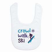 Skiing Baby Bib - Crawl Walk Ski