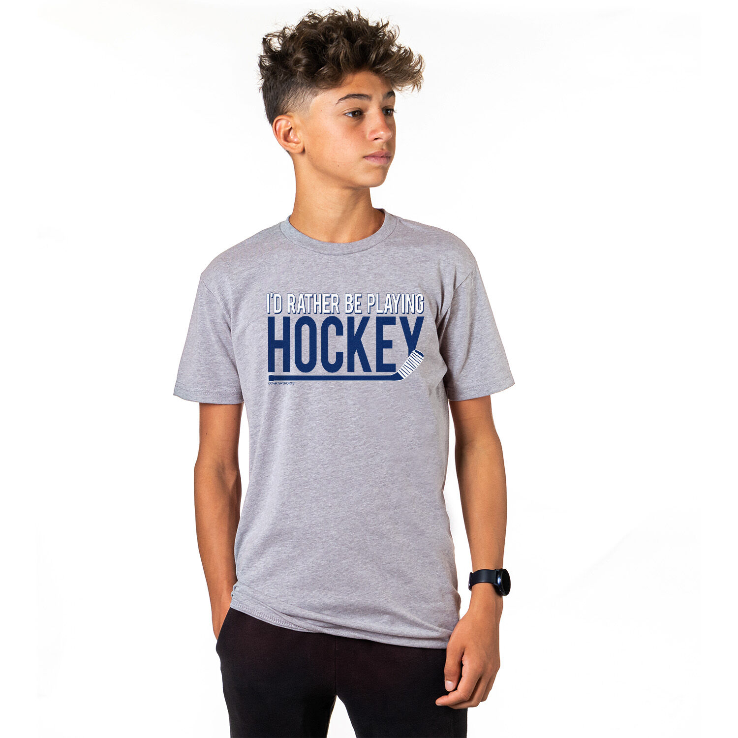 I'd Rather Be at a Hockey Game Toddler Short Sleeve Tee T-shirt