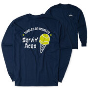 Tennis Tshirt Long Sleeve - Servin' Aces (Back Design)