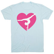 Gymnastics Short Sleeve T-Shirt - Gymnast Heart