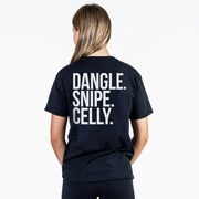 Hockey Short Sleeve T-Shirt - Dangle Snipe Celly Words (Back Design)