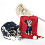 Guys Lacrosse Sport Pack Cinch Sack - Riley The Lacrosse Dog